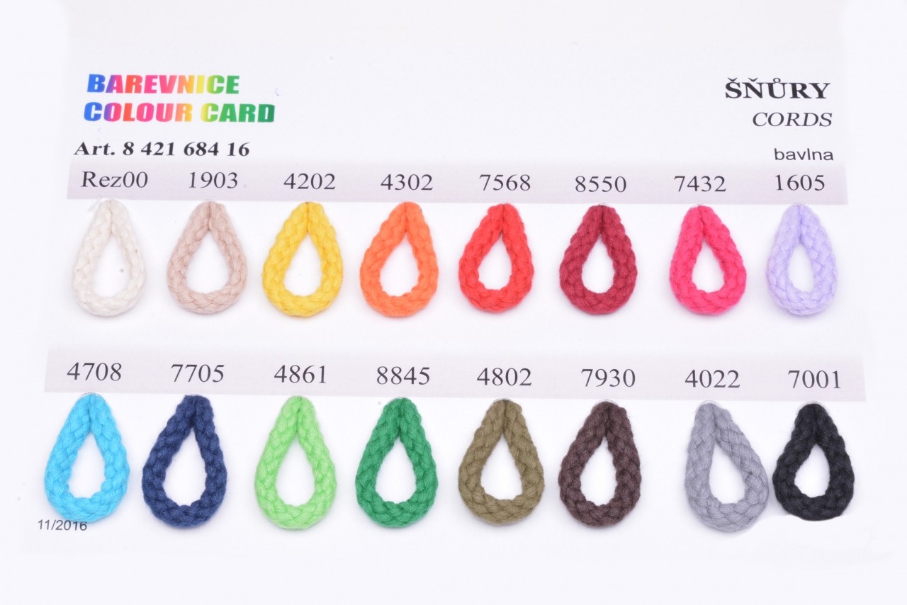 Oděvní šňůrka 6mm - 8845 zelená