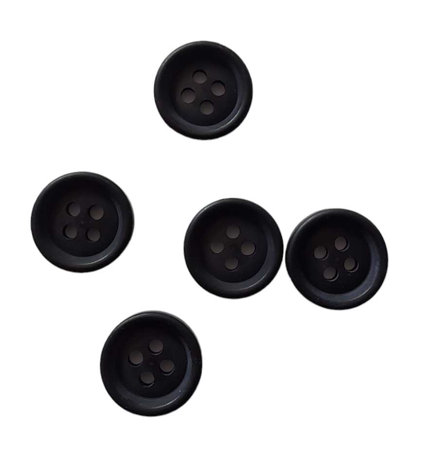 Knoflík oděvní vel.44 - 27,9mm černý