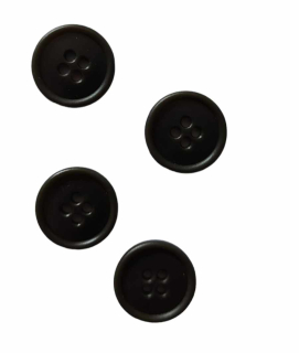 Knoflík čtyřdírkový pánský vel. 32 - 20,3mm tm.šedý