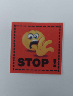 Látková nášivka - STOP !